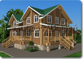 Проект деревянного дома 03, Комфорт строй, с сайта Поморсруб.рф